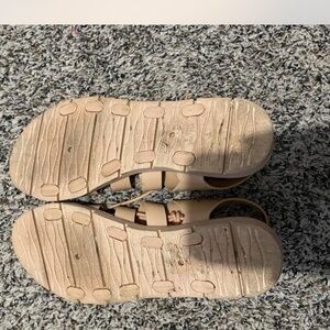 Tan Sandals with Textured Soles